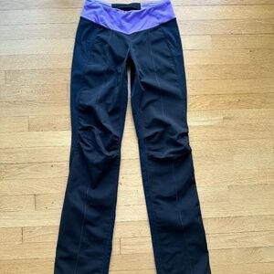 Lululemon Womens Size 4 Black Pull On Straight Leg Activewear Outdoor Pants